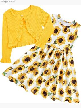 Toddler Girl 2 Piece Dress and Cardigan Set Sizes 2-8T